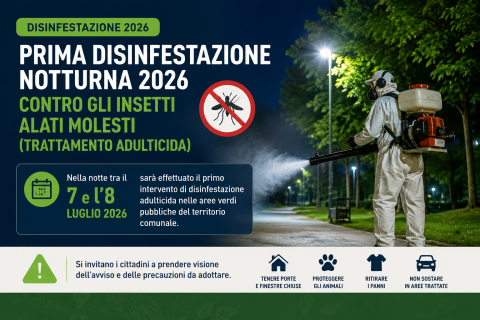 Disinfestazione notturna 2026